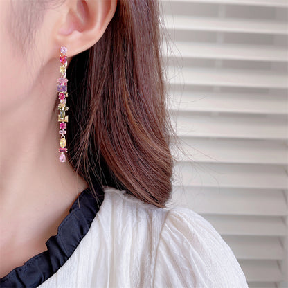 Multi-color Detachable Dangle Earrings