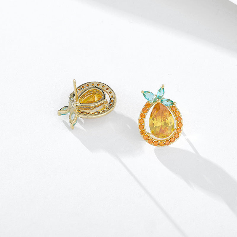 Juicy Pear Charm Earrings