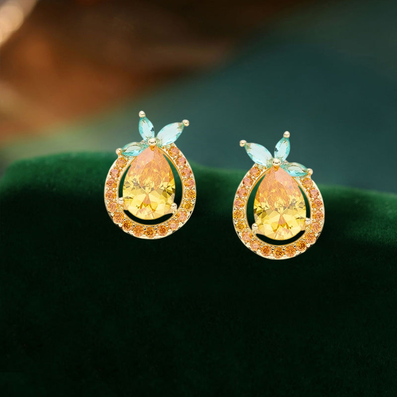 Juicy Pear Charm Earrings