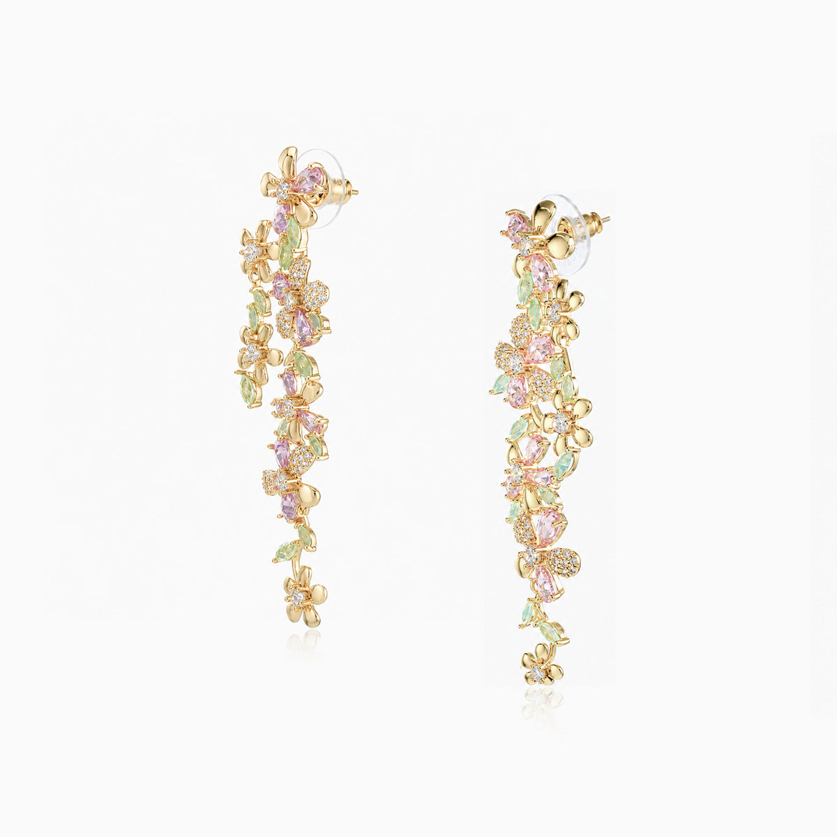 Golden Blossom Dangle Earrings