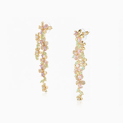 Golden Blossom Dangle Earrings