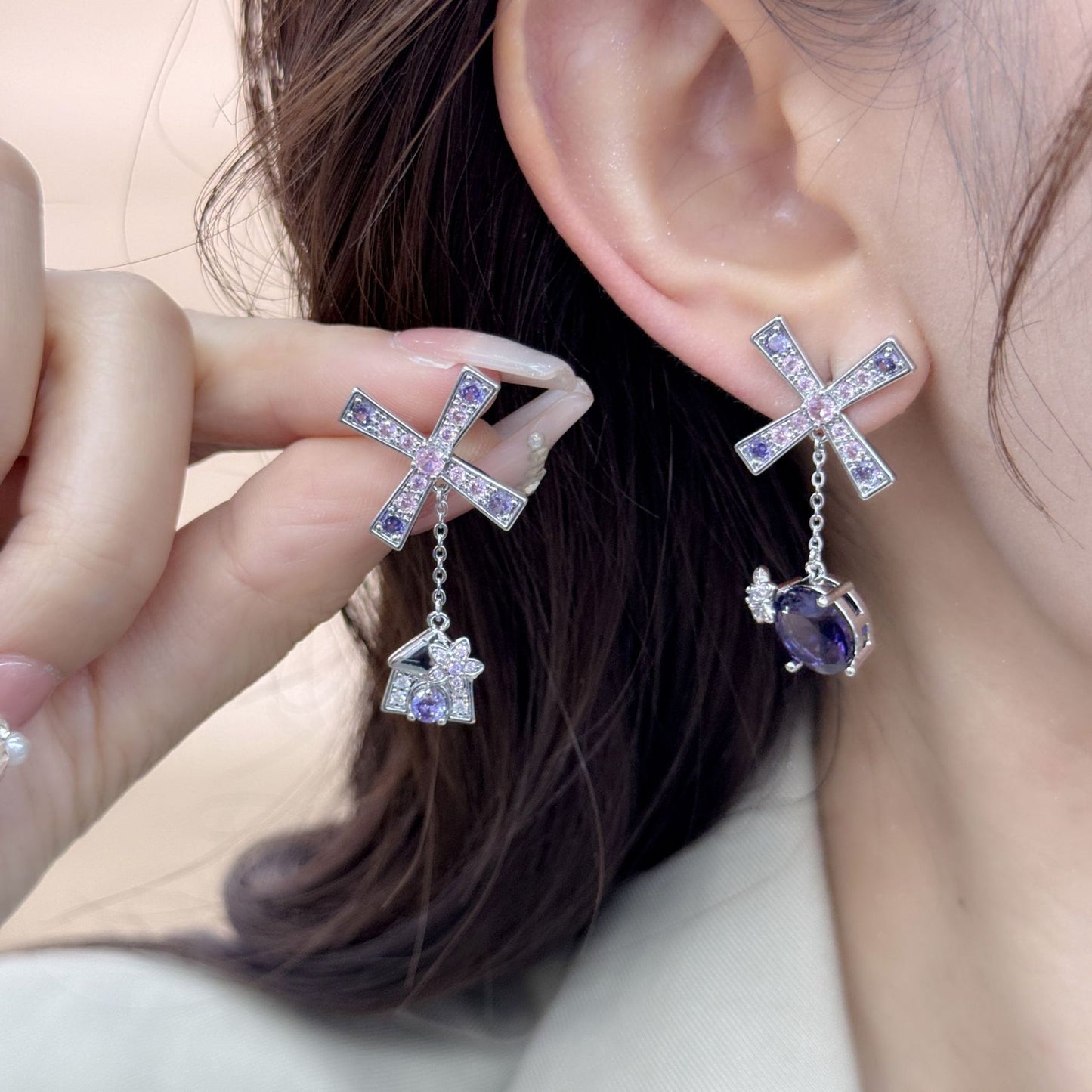 Whimsy Windmill Dangle Earrings