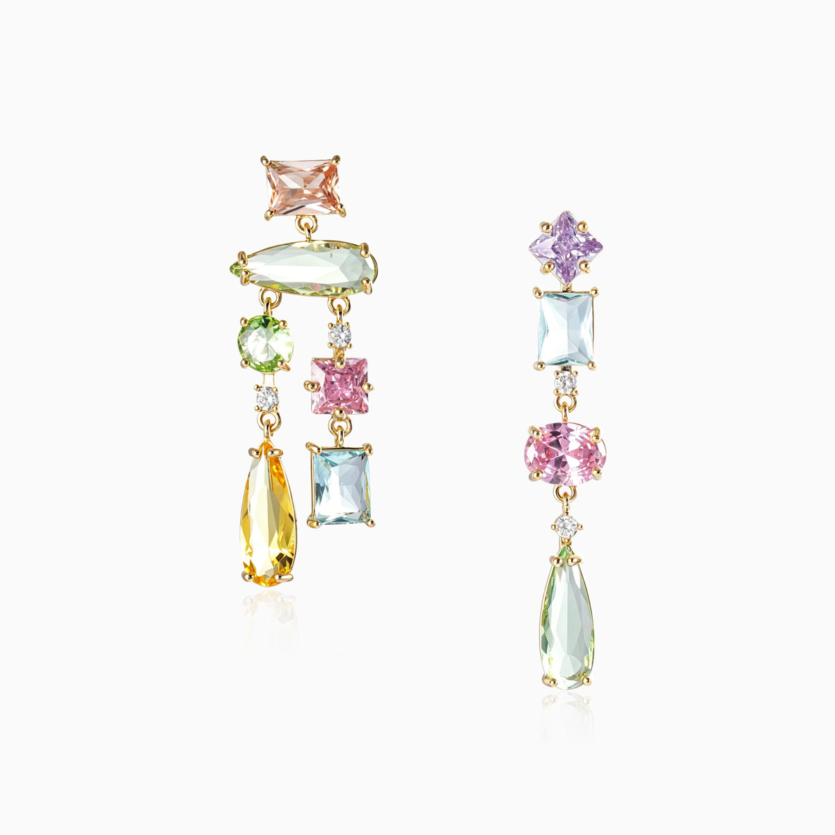 Asymmetrical Mixed Shaped Earrings