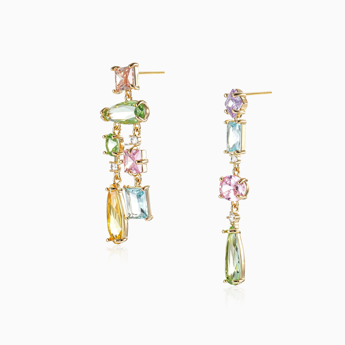 Asymmetrical Mixed Shaped Earrings