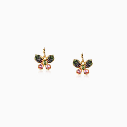 Kaleidoscope Drop-Wing Hoops Earrings