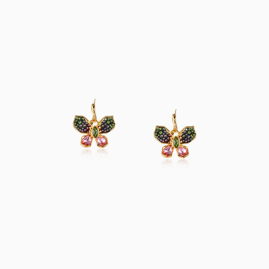 Kaleidoscope Drop-Wing Hoops Earrings