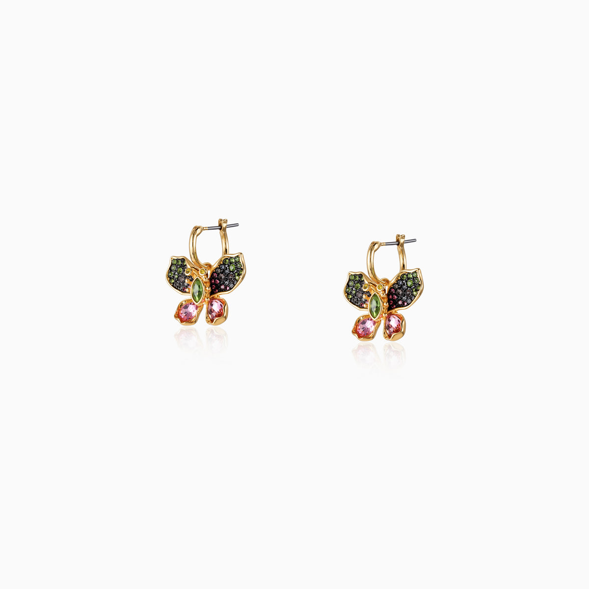 Kaleidoscope Drop-Wing Hoops Earrings