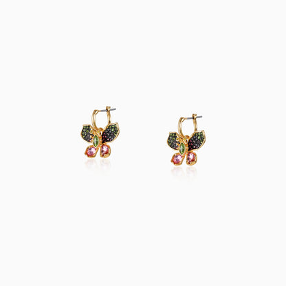 Kaleidoscope Drop-Wing Hoops Earrings