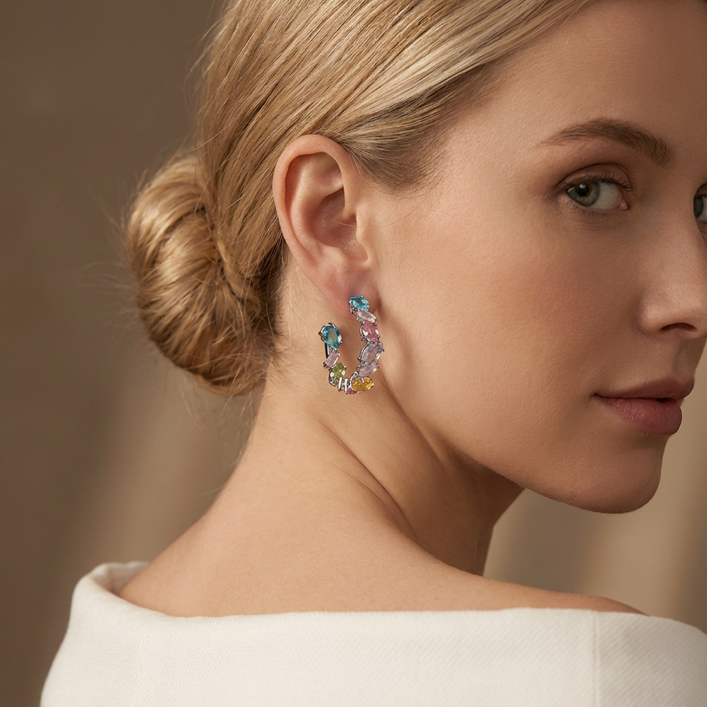 Spectrum C-Hoop Earrings
