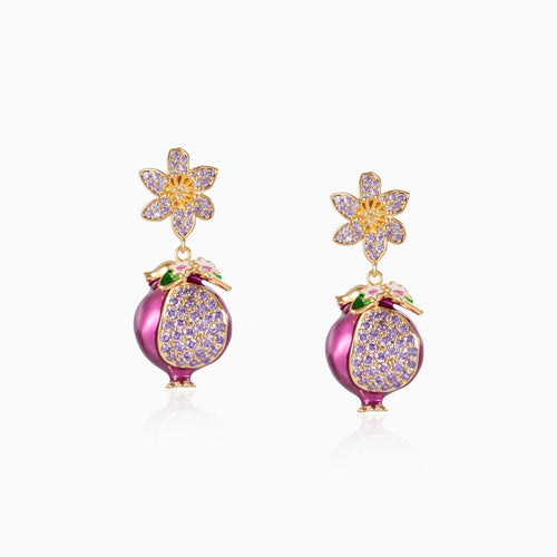 Juicy Pomegranate Charm Earrings