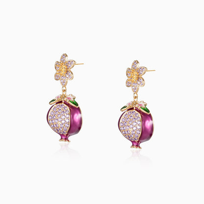 Juicy Pomegranate Charm Earrings