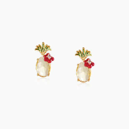 Juicy Pineapple Charm Earrings