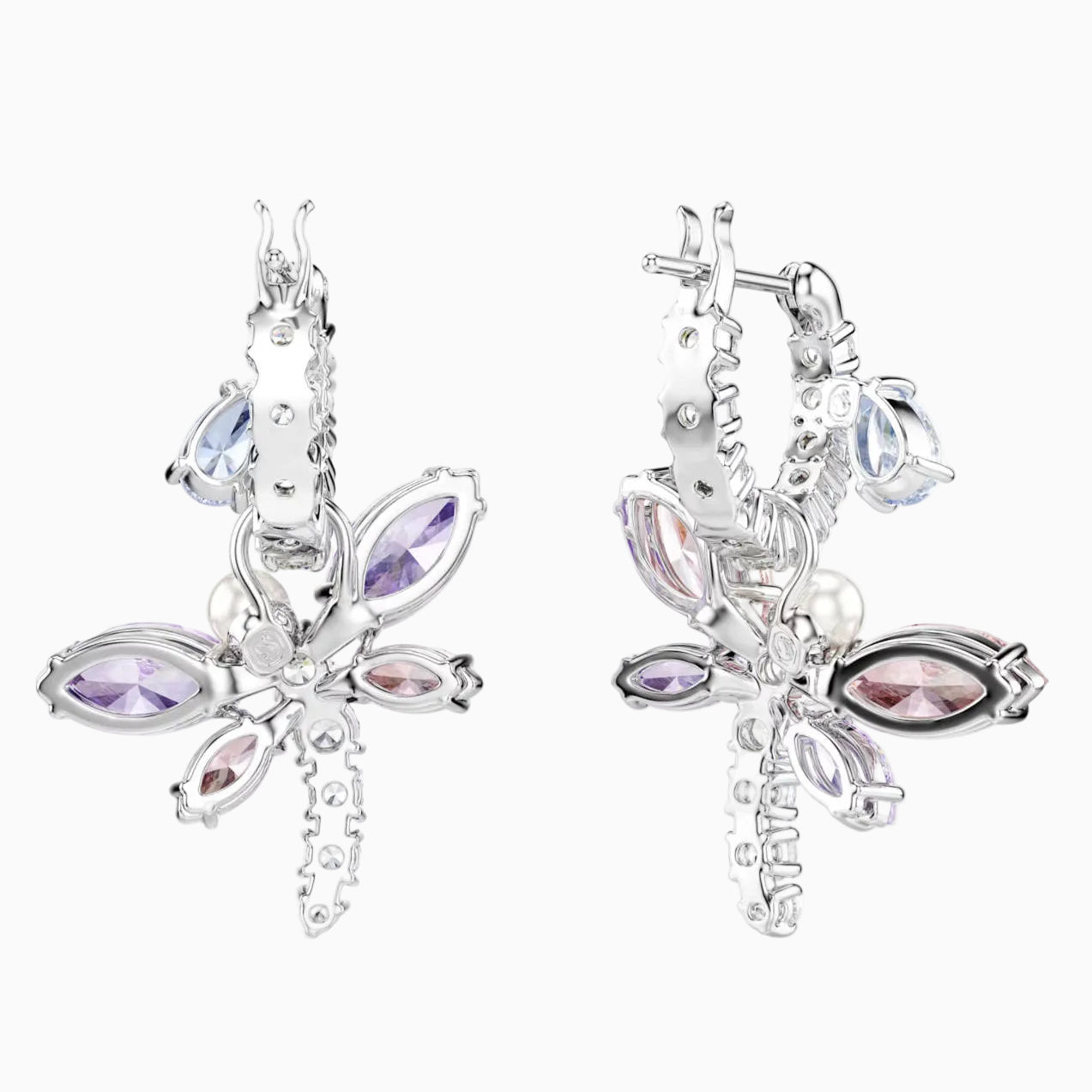 Pastel Dragonfly Hoops Earrings