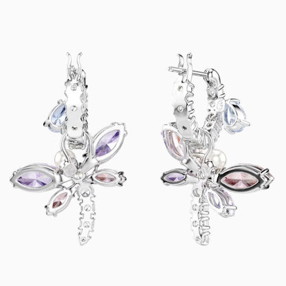 Pastel Dragonfly Hoops Earrings