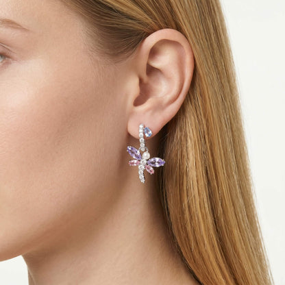Pastel Dragonfly Hoops Earrings
