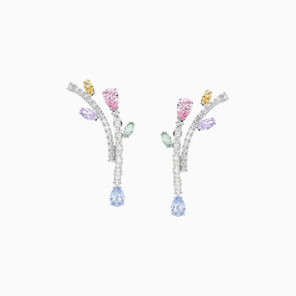 Pastel Vine Lariat Earrings