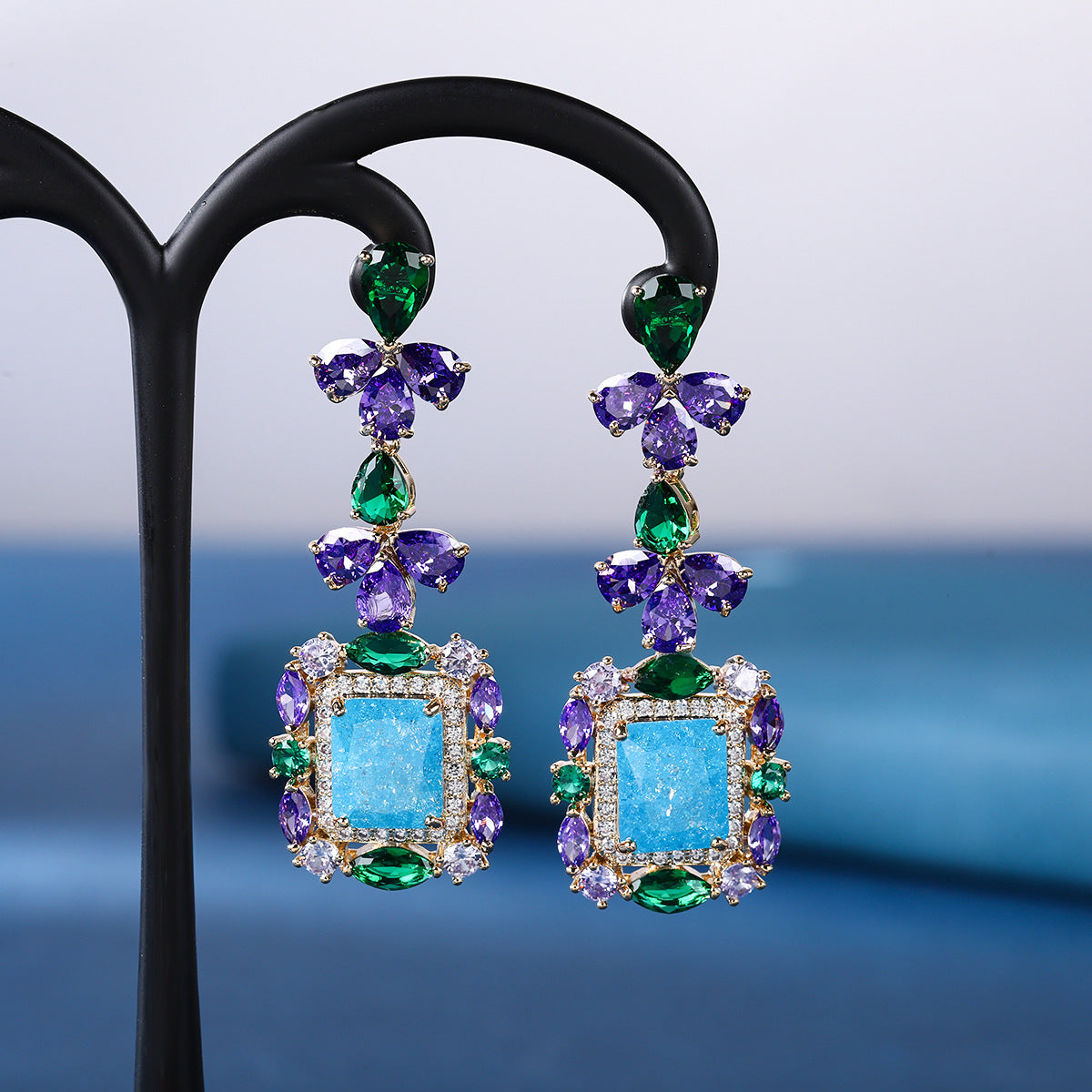 Petal Cushion Drop Earrings