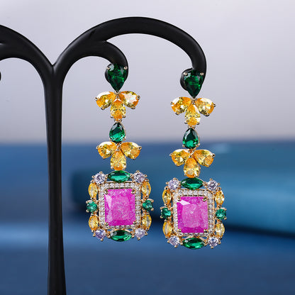Petal Cushion Drop Earrings