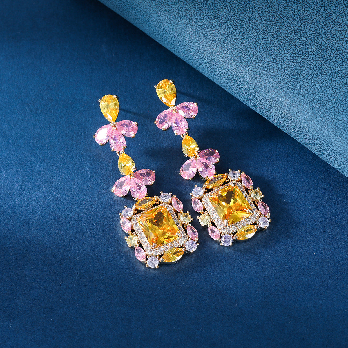 Petal Cushion Drop Earrings