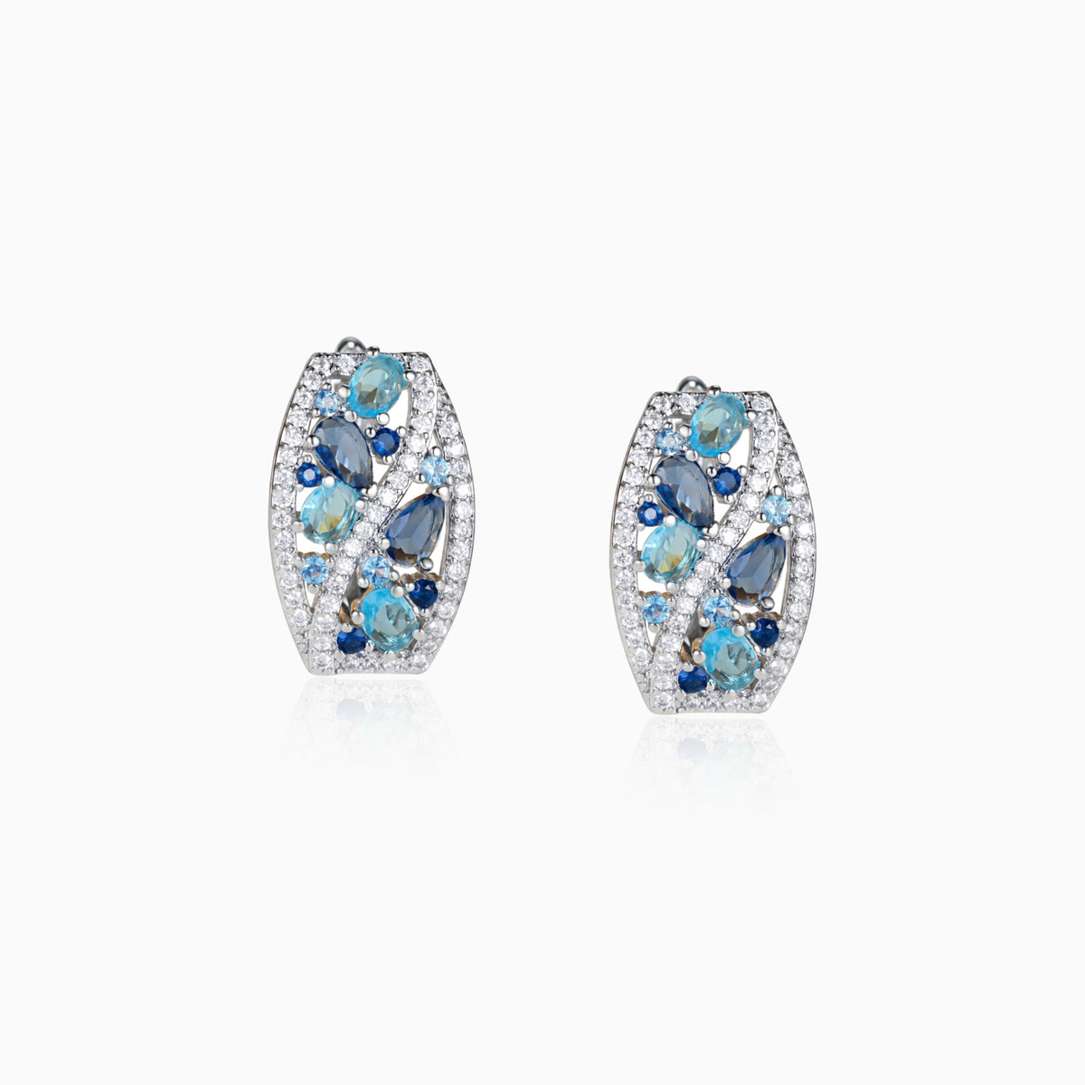 Blue Tide Ocean Earrings