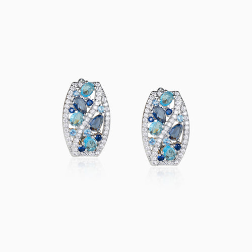Blue Tide Ocean Earrings