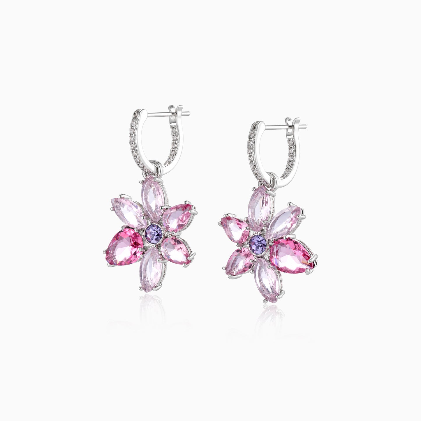Pastel Pink Hoops Earrings