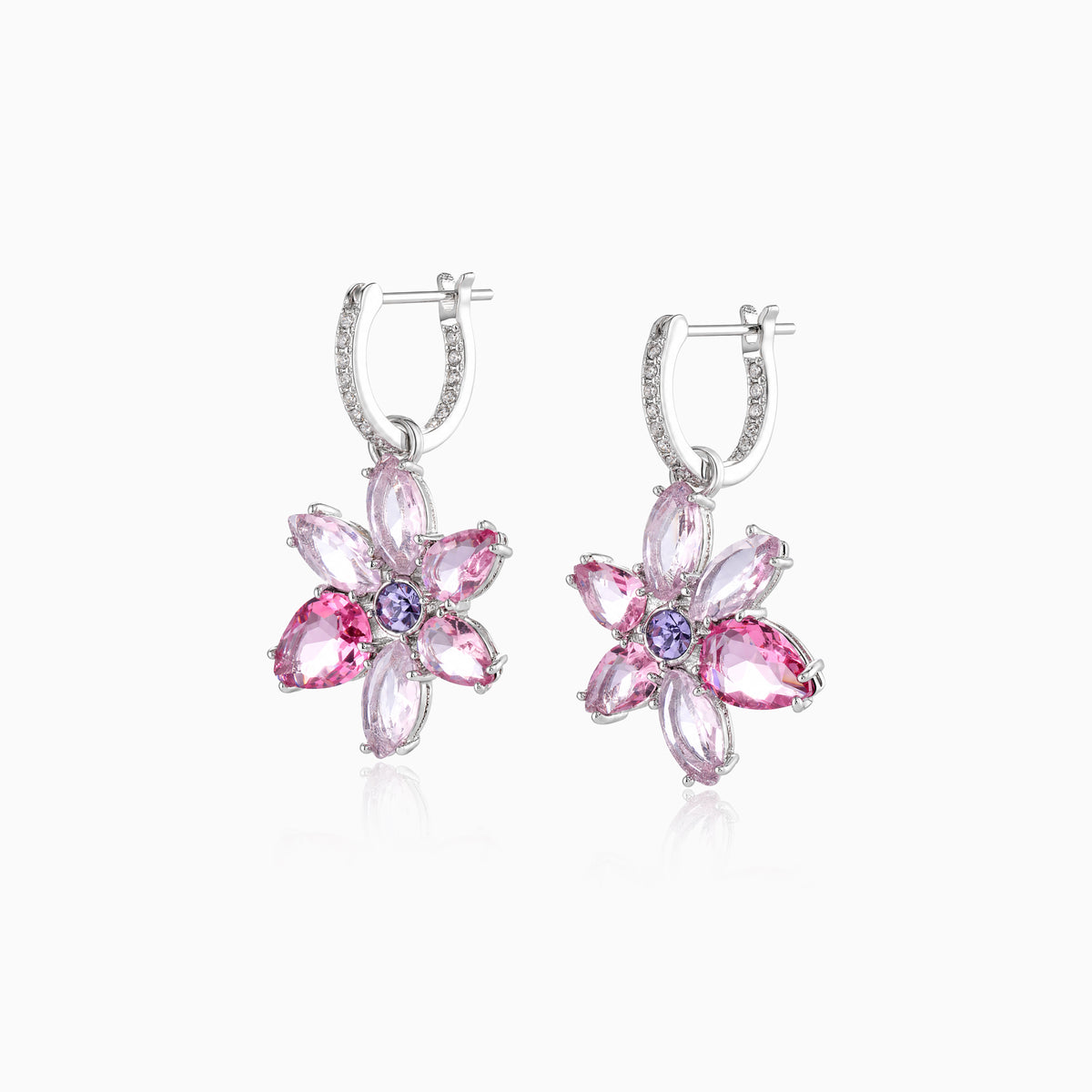 Pastel Pink Hoops Earrings