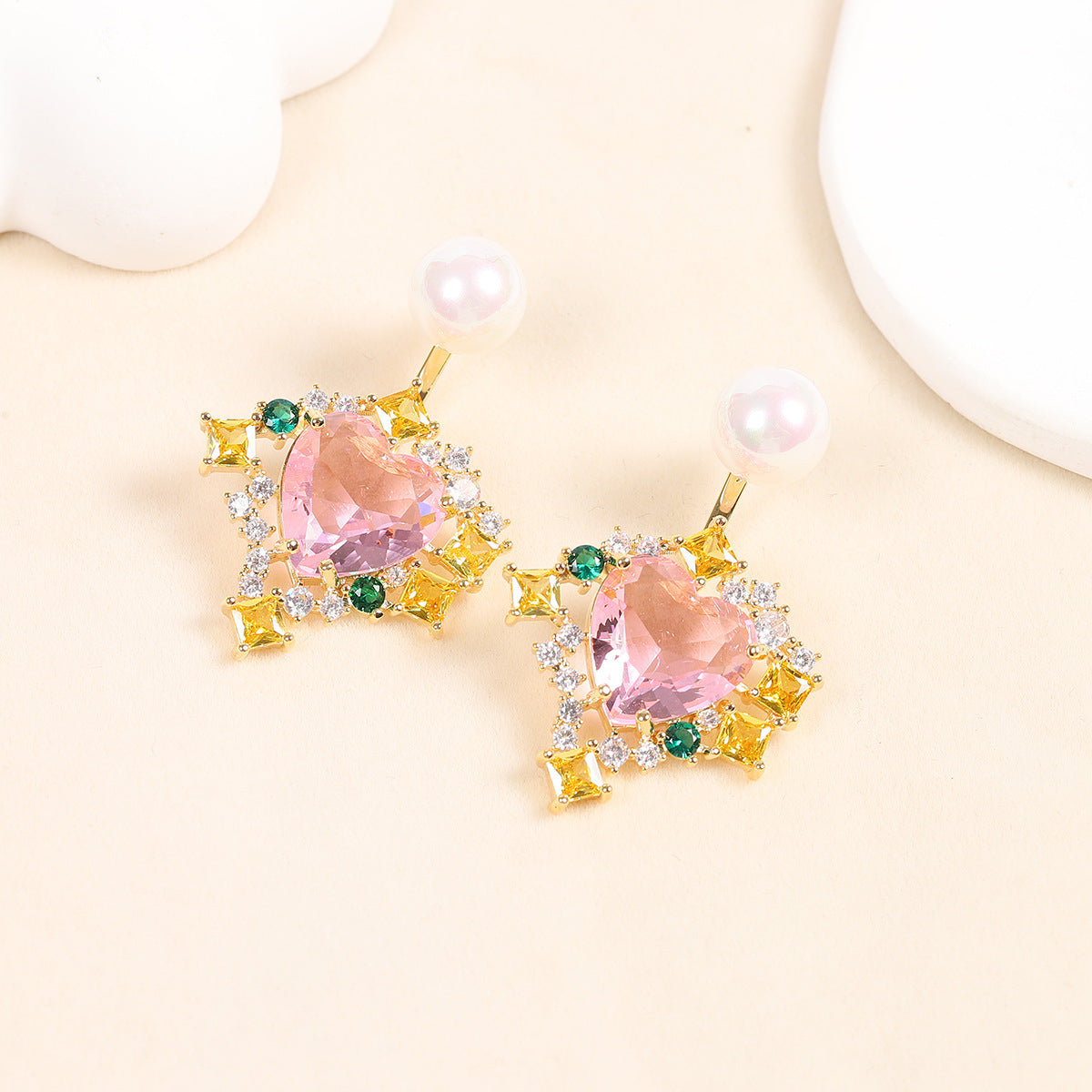 Pearl-Topped Drop Earrings