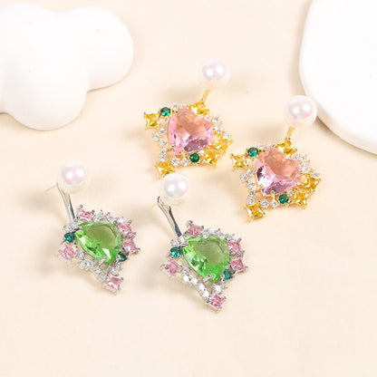 Pearl-Topped Drop Earrings