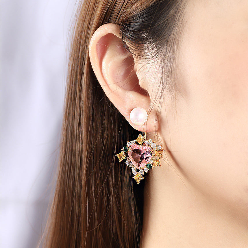 Pearl-Topped Drop Earrings