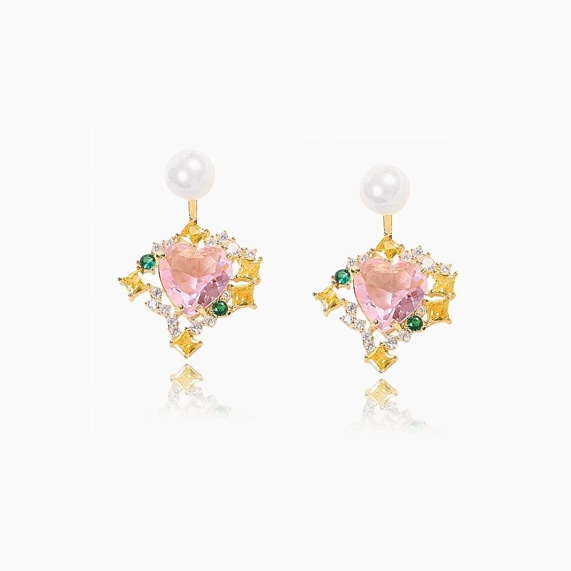 Pearl-Topped Drop Earrings