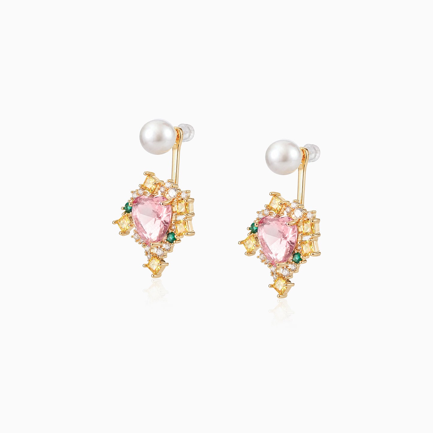 Pearl-Topped Drop Earrings