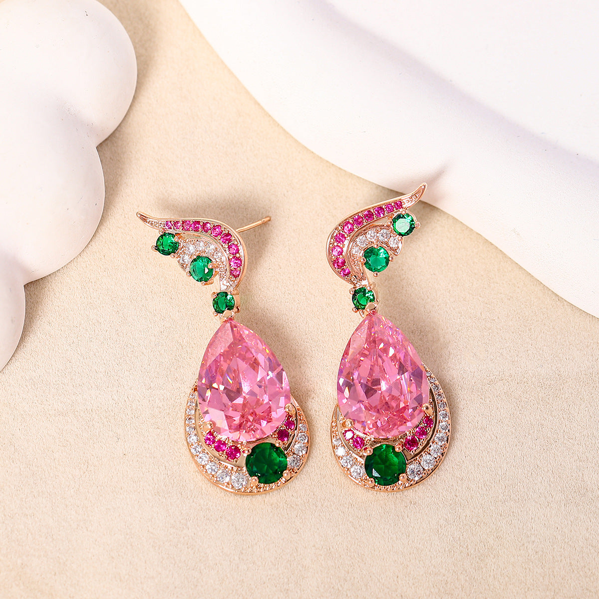 Blush Teardrop Earrings
