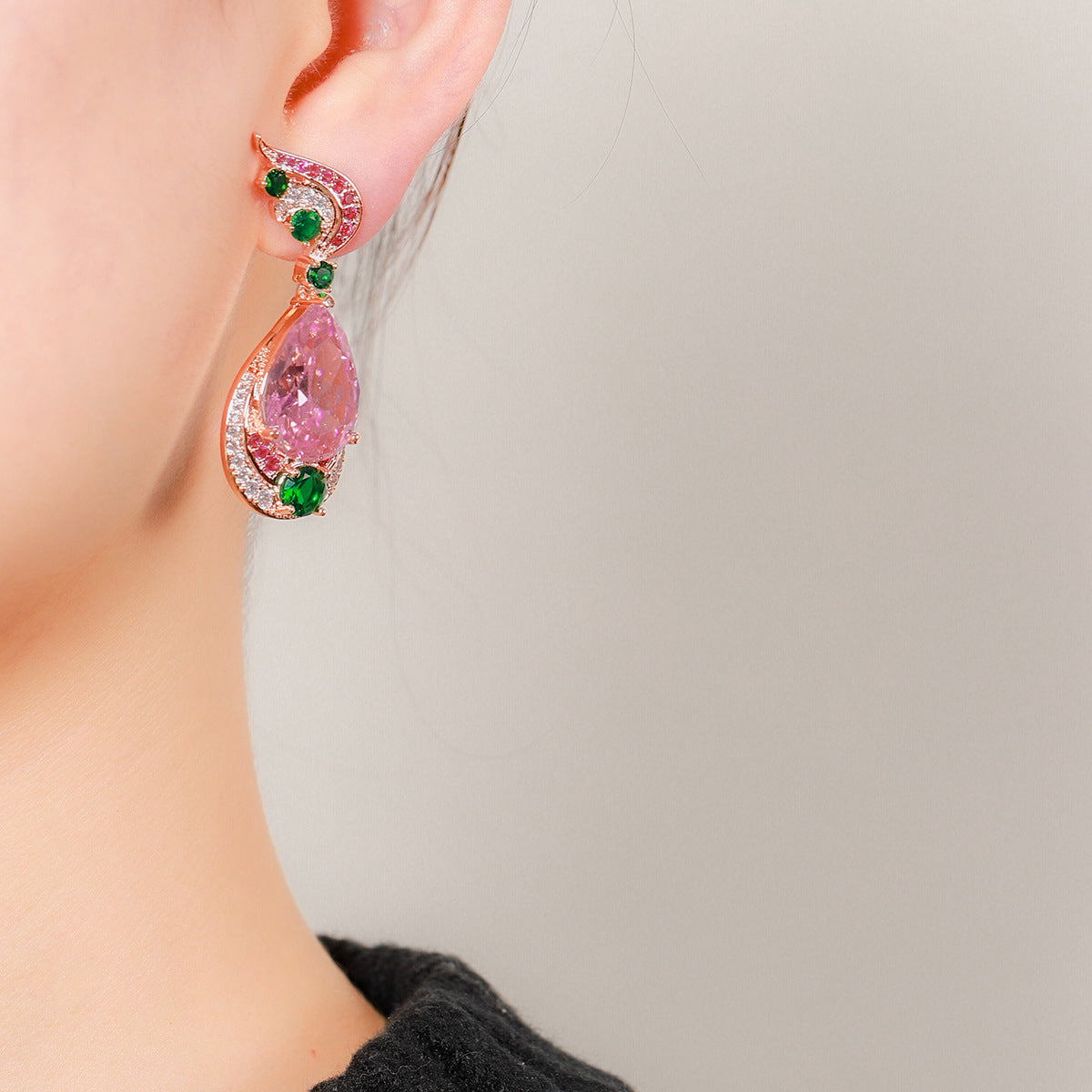 Blush Teardrop Earrings