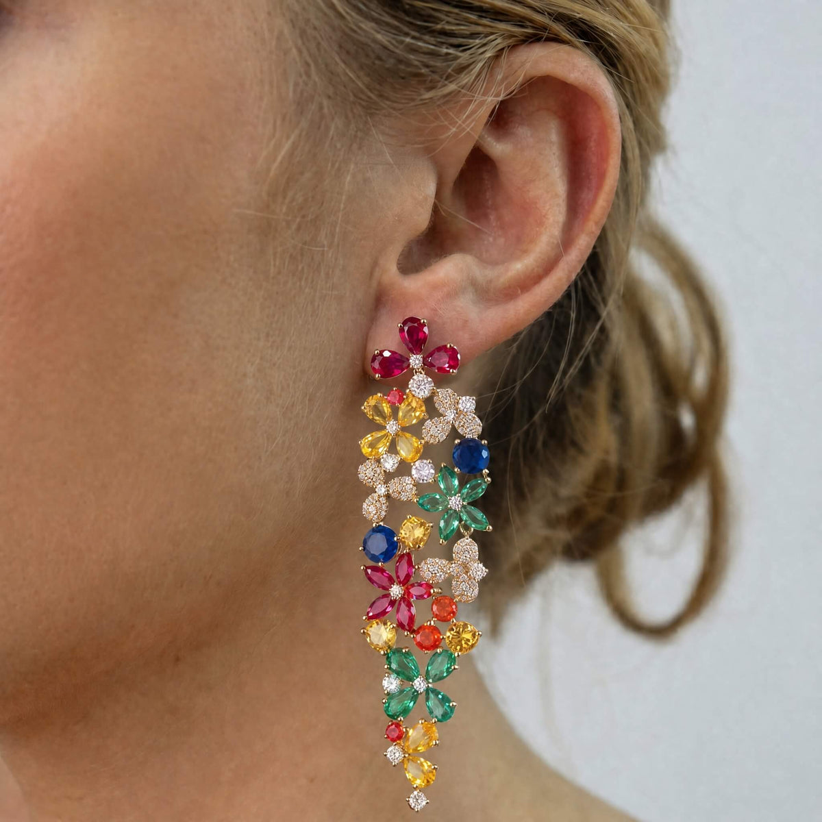 Floral Vine Statement Earrings