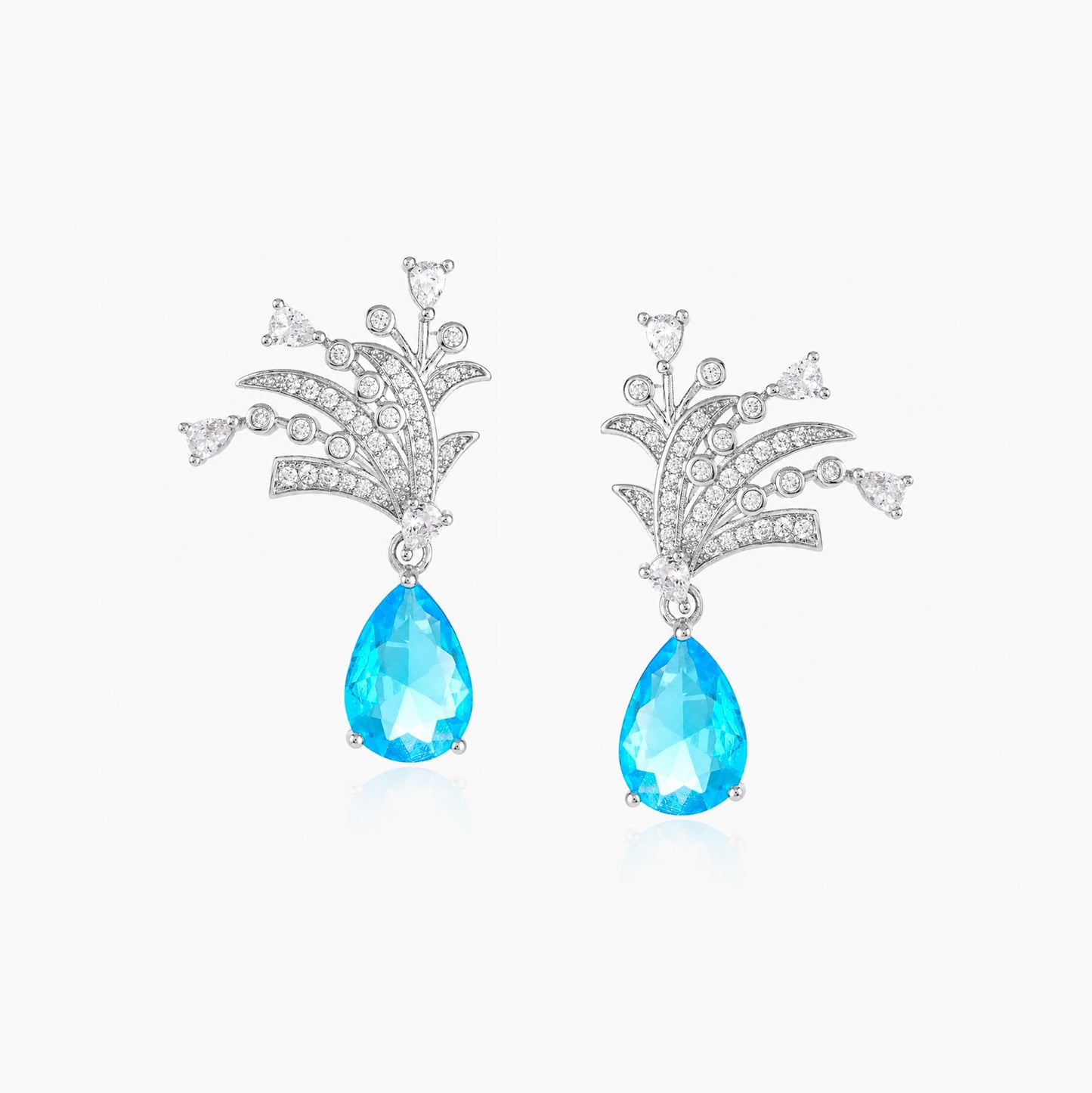Blue Tide Branch Bloom Earrings