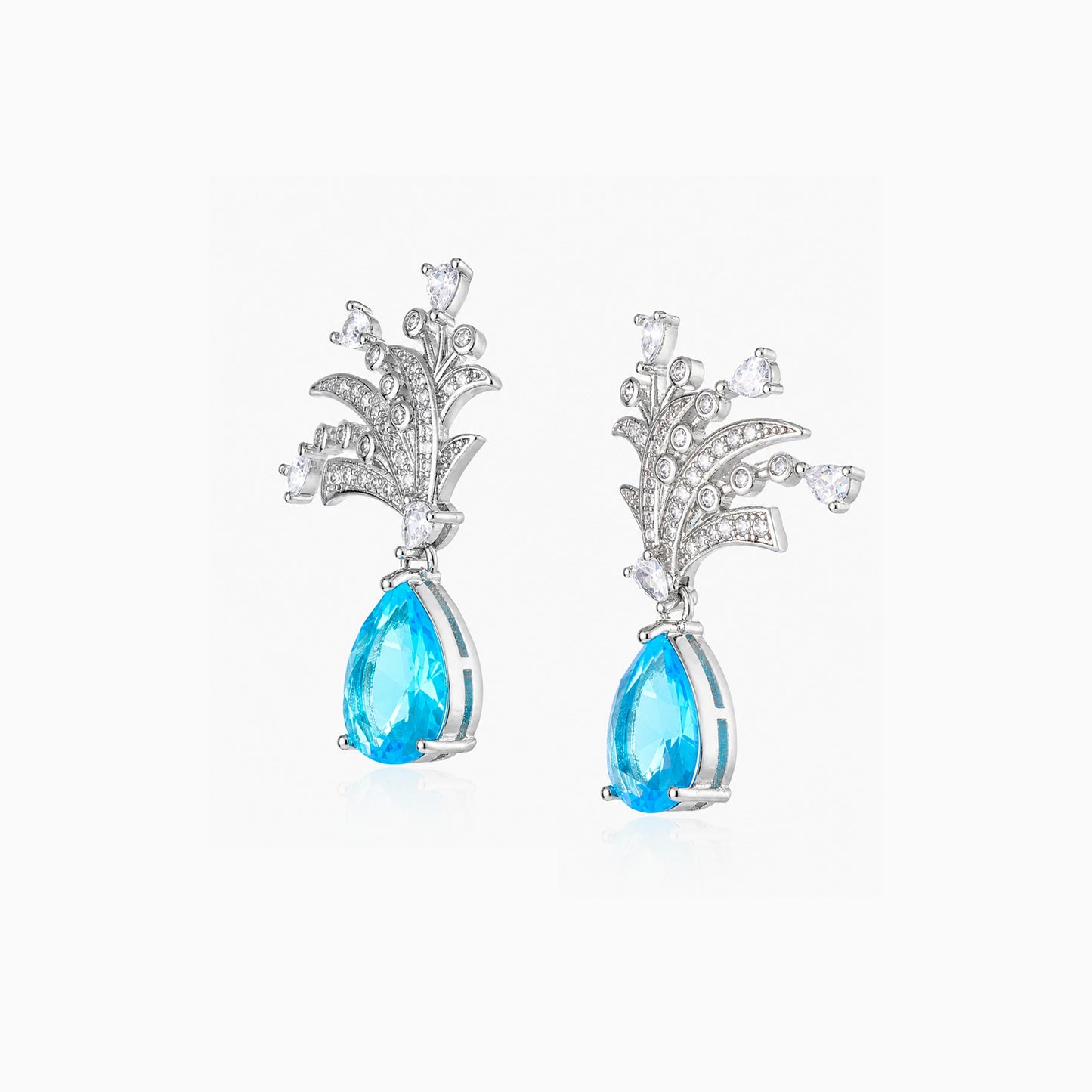 Blue Tide Branch Bloom Earrings