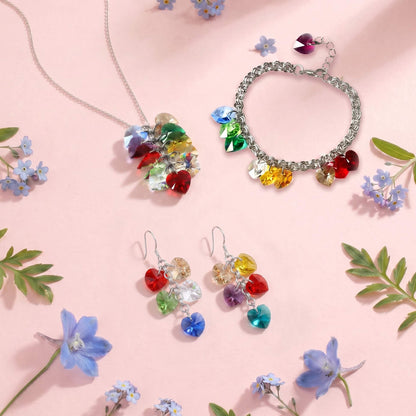 Color Heart Crystal Bracelet