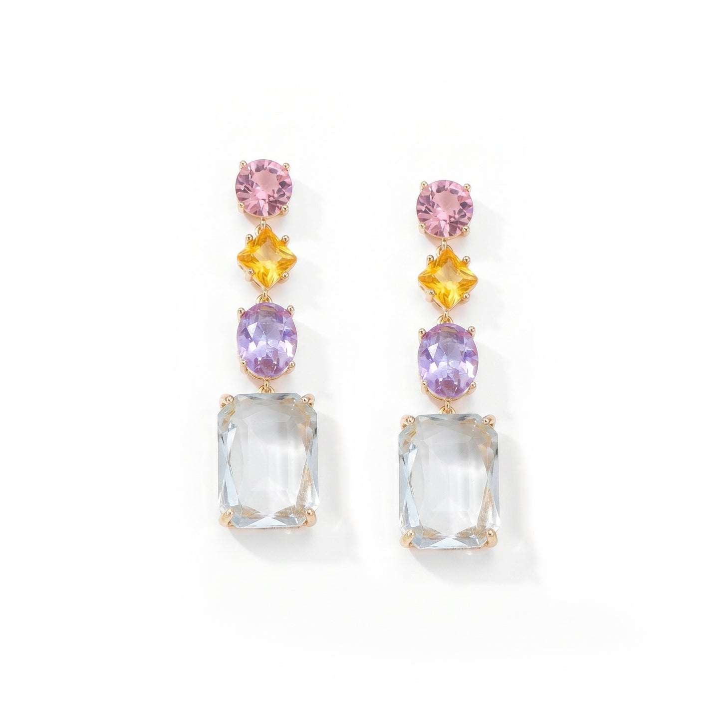 Geometric Block Drop Earrings