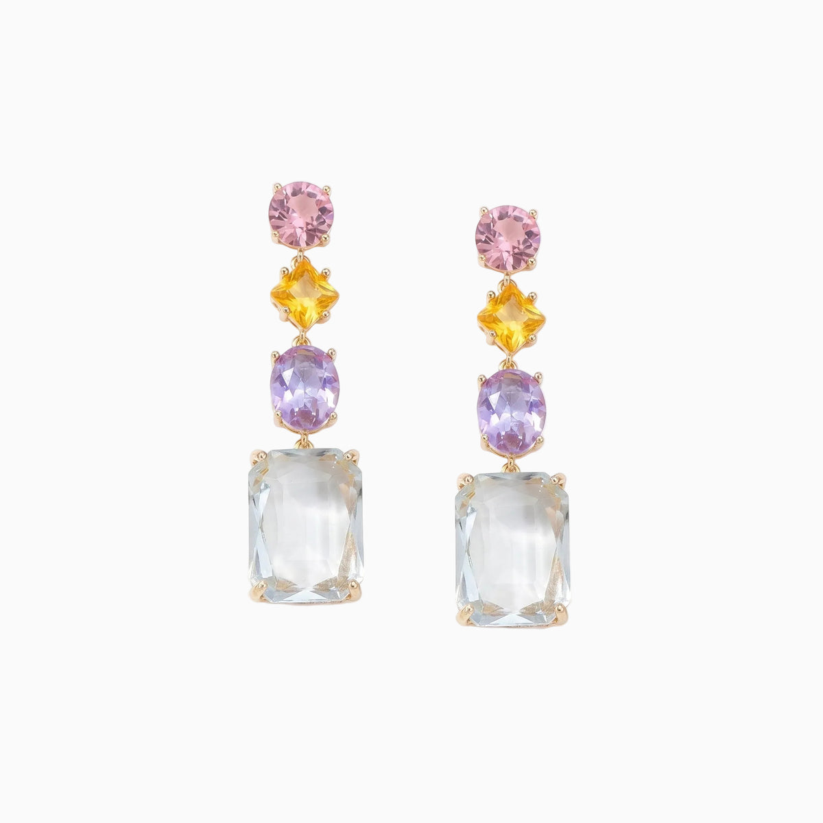 Geometric Block Drop Earrings