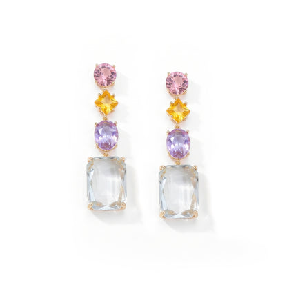 Geometric Block Drop Earrings
