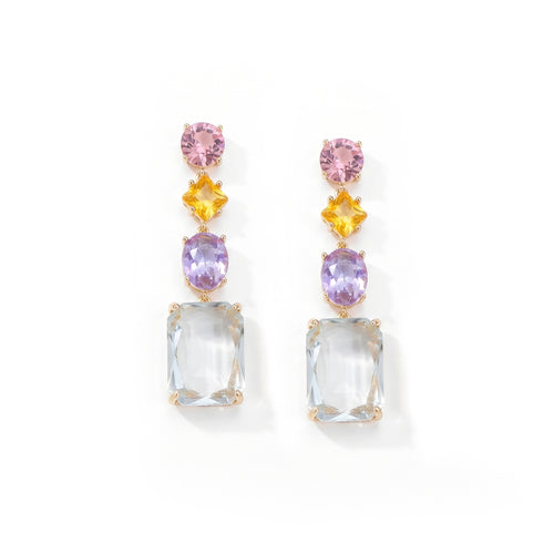 Geometric Block Drop Earrings