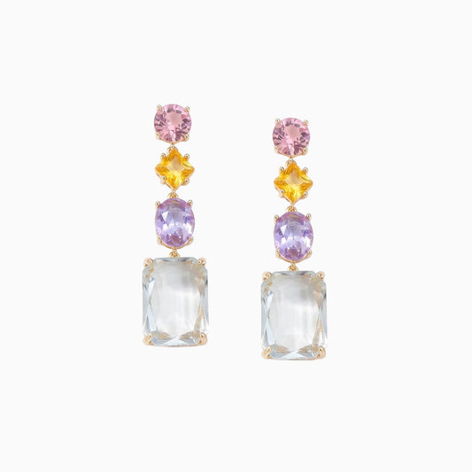 Geometric Block Drop Earrings