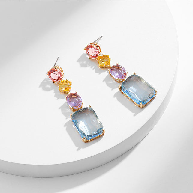 Geometric Block Drop Earrings