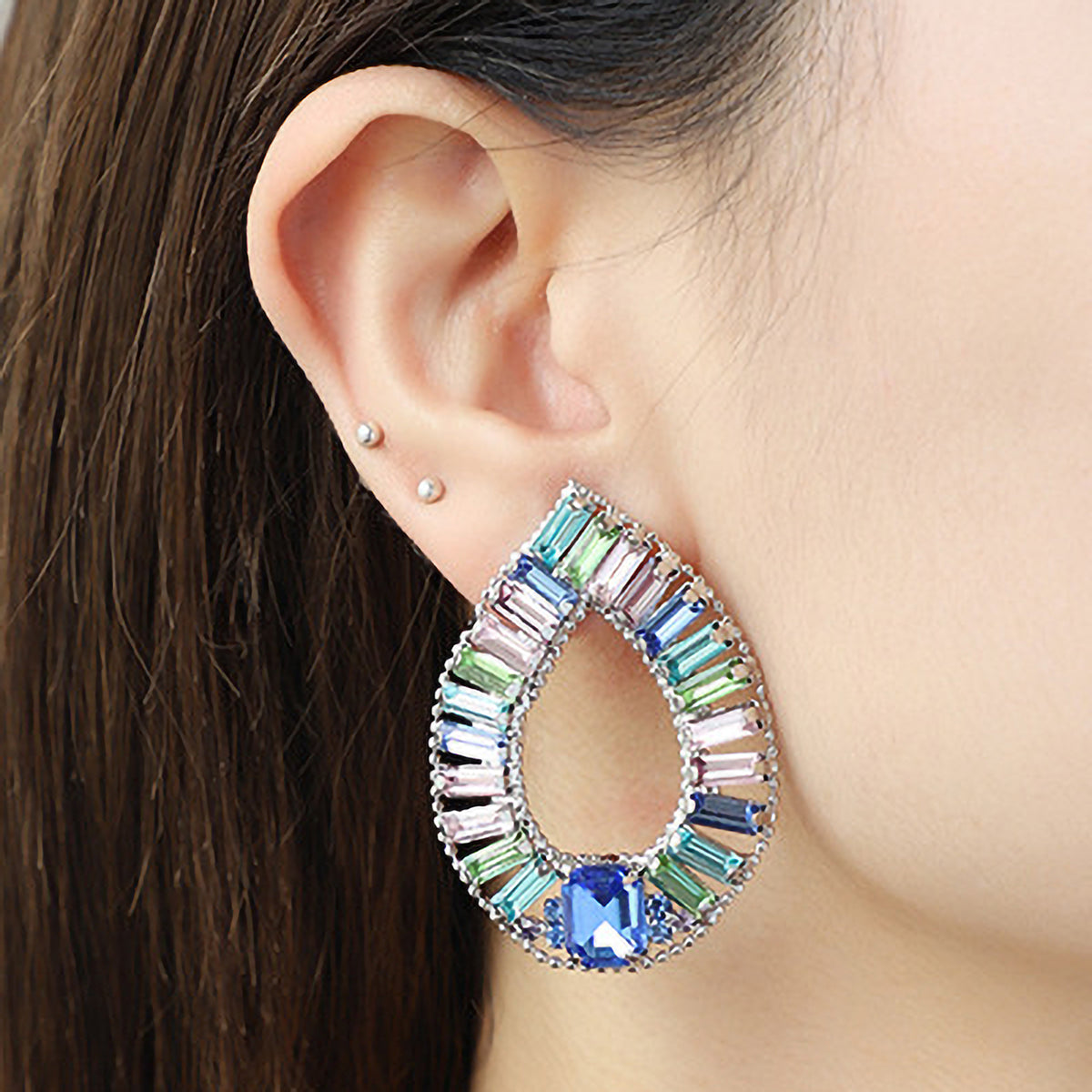 Pastel Prism Teardrop Earrings