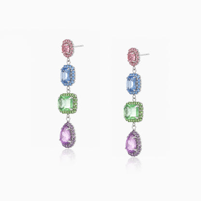 Pastel Prism Stack Drop Earrings
