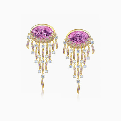 Blue Tide Jellfish Drop Earrings