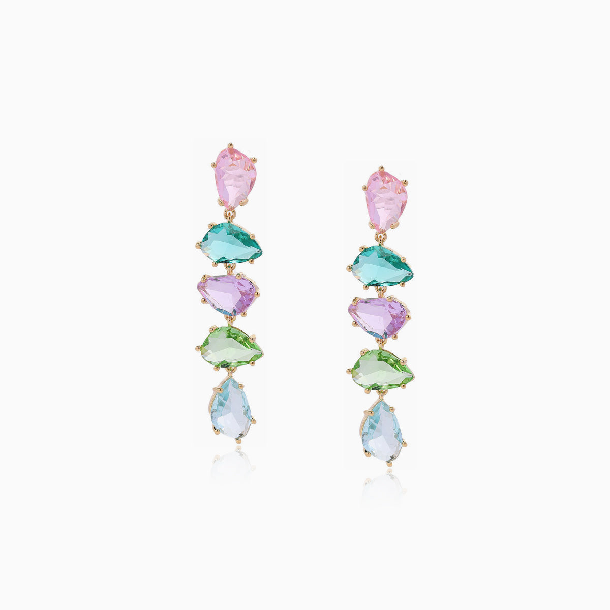 Pastel Prism Dangle Earrings