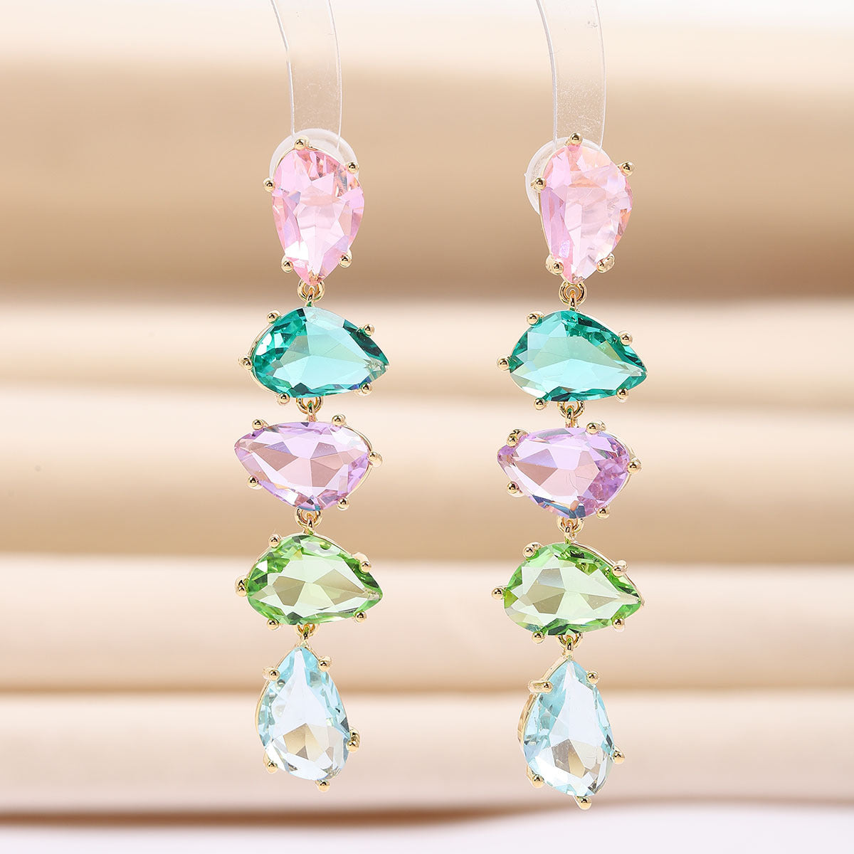 Pastel Prism Dangle Earrings