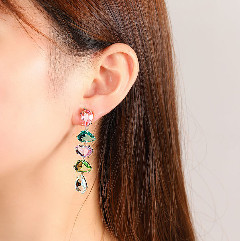 Pastel Prism Dangle Earrings